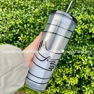 NWT🖤Starbucks 2026 Black & Frosted Clear ‘Hugs’ Venti 24 oz Cold Cup Tumbler